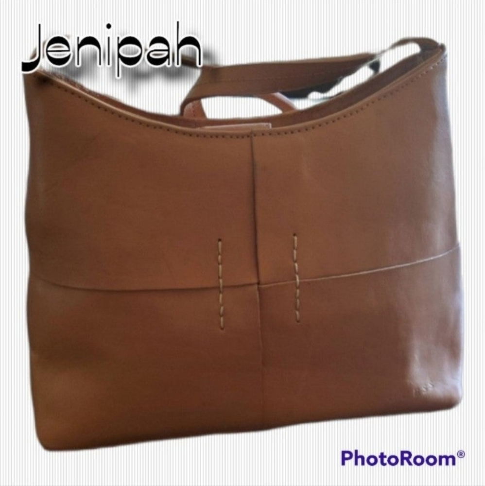 Vintage Guess 90's Genuine Leather Tan Purse
